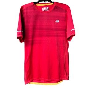 Men’s New Balance short sleeve fitted moisture wicking athletic running top sz S